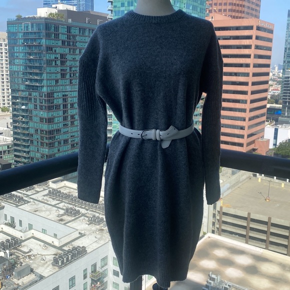 Acne Studios Oversized Gray Lambswool Sweater Dress - Size Small - Picture 4 of 17